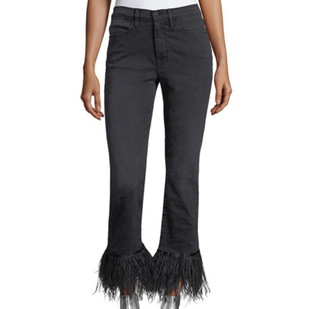 Frame Le High Straight Feather Hem
